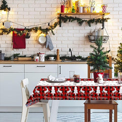 Christmas Santa Snowman Disposable Tablecloth Decor Supplies