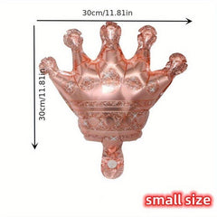 1pc Birthday Party Crown Balloon Decoration Aluminum Film Balloon
