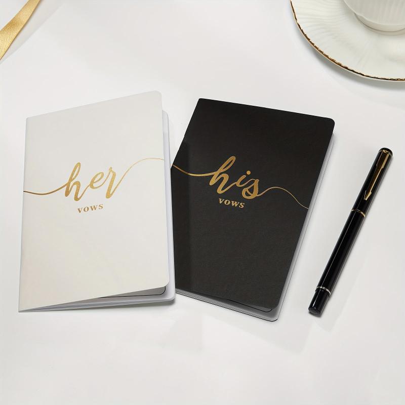 Vekola Vow Books For Wedding His And Hers 6X4 Golden