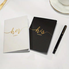 Vekola Vow Books For Wedding His And Hers 6X4 Golden