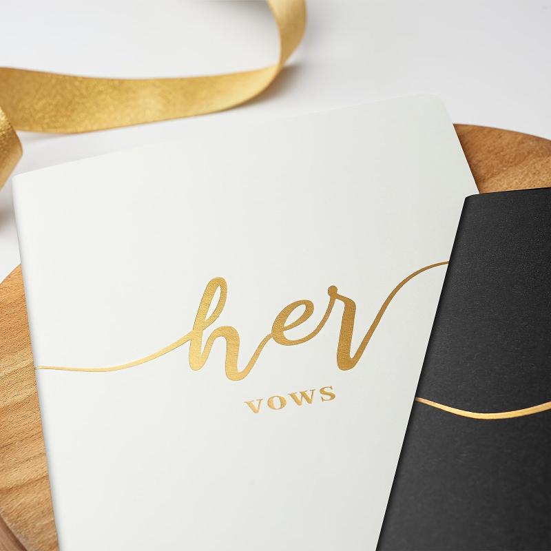 Vekola Vow Books For Wedding His And Hers 6X4 Golden