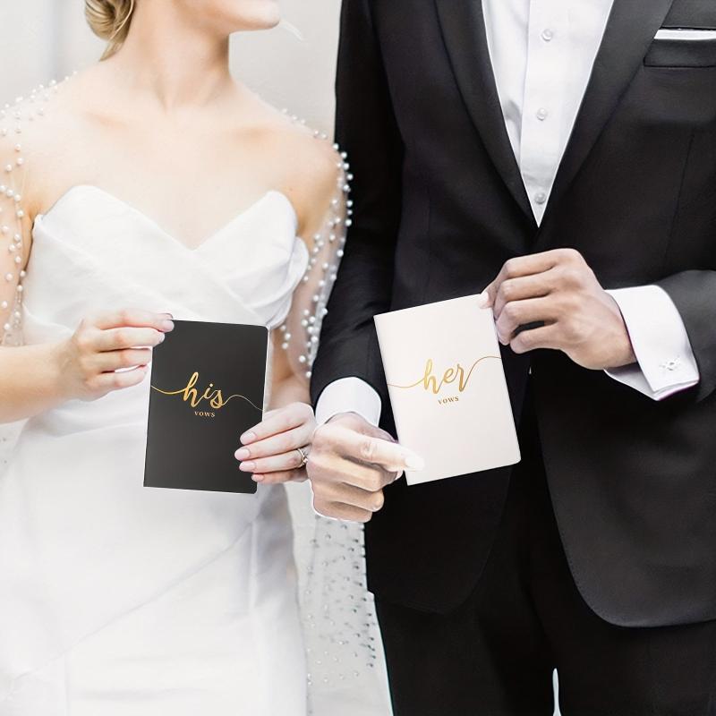 Vekola Vow Books For Wedding His And Hers 6X4 Golden