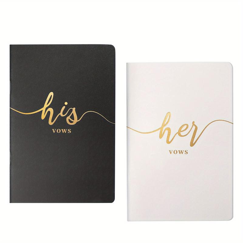 Vekola Vow Books For Wedding His And Hers 6X4 Golden