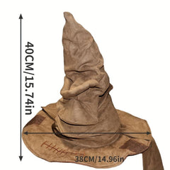 Brown Witch Wizard Hats Halloween Party Headwear Cosplay Costume Carnival