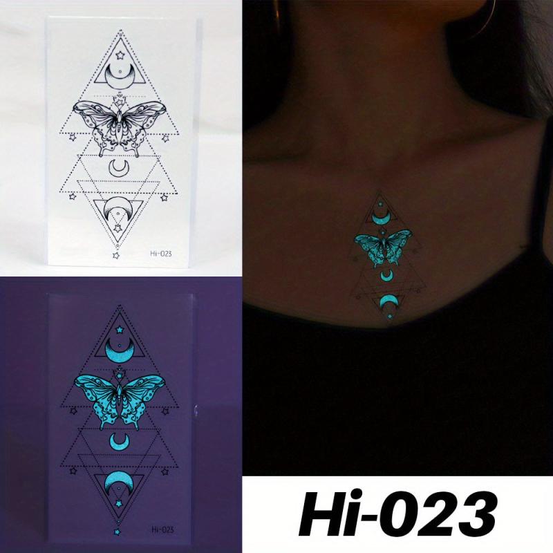 Butterfly Flying Luminous Tattoo Sticker Waterproof Body Decoration for Girls