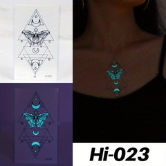 Butterfly Flying Luminous Tattoo Sticker Waterproof Body Decoration for Girls