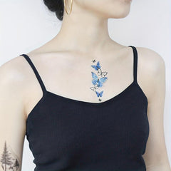Butterfly Flying Luminous Tattoo Sticker Waterproof Body Decoration for Girls