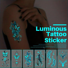 Butterfly Flying Luminous Tattoo Sticker Waterproof Body Decoration for Girls