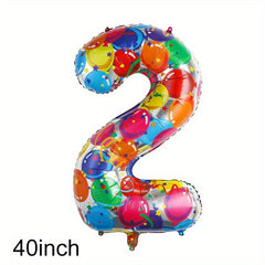 Colorful Number Foil Balloons for Birthdays and Events