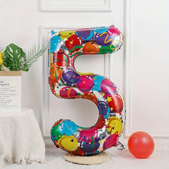 Colorful Number Foil Balloons for Birthdays and Events