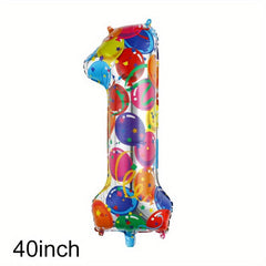 Colorful Number Foil Balloons for Birthdays and Events