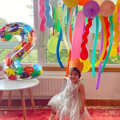 Colorful Number Foil Balloons for Birthdays and Events