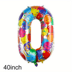 Colorful Number Foil Balloons for Birthdays and Events