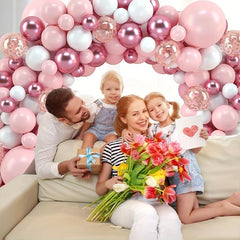 115pcs Red Pink Wedding Balloons Arch Garland Decorative Set