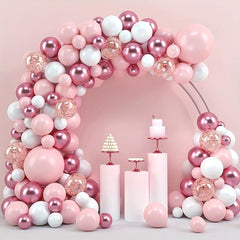 115pcs Red Pink Wedding Balloons Arch Garland Decorative Set