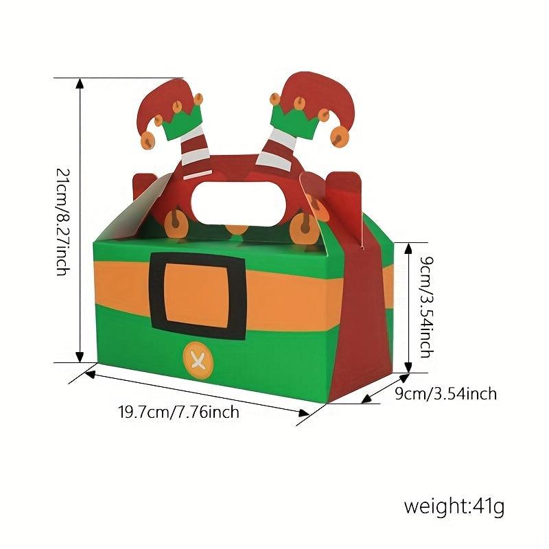 12pcs Christmas Carrying Box Candy Chocolate Packaging Party Favors