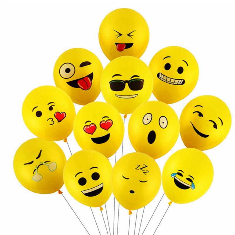 10pcs Yellow Expression Balloon Room Decor for Birthday Party