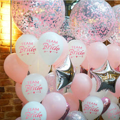 10pcs Team Bride Latex Balloons Bachelorette Hen Party Decor