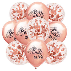 10pcs Team Bride Latex Balloons Bachelorette Hen Party Decor