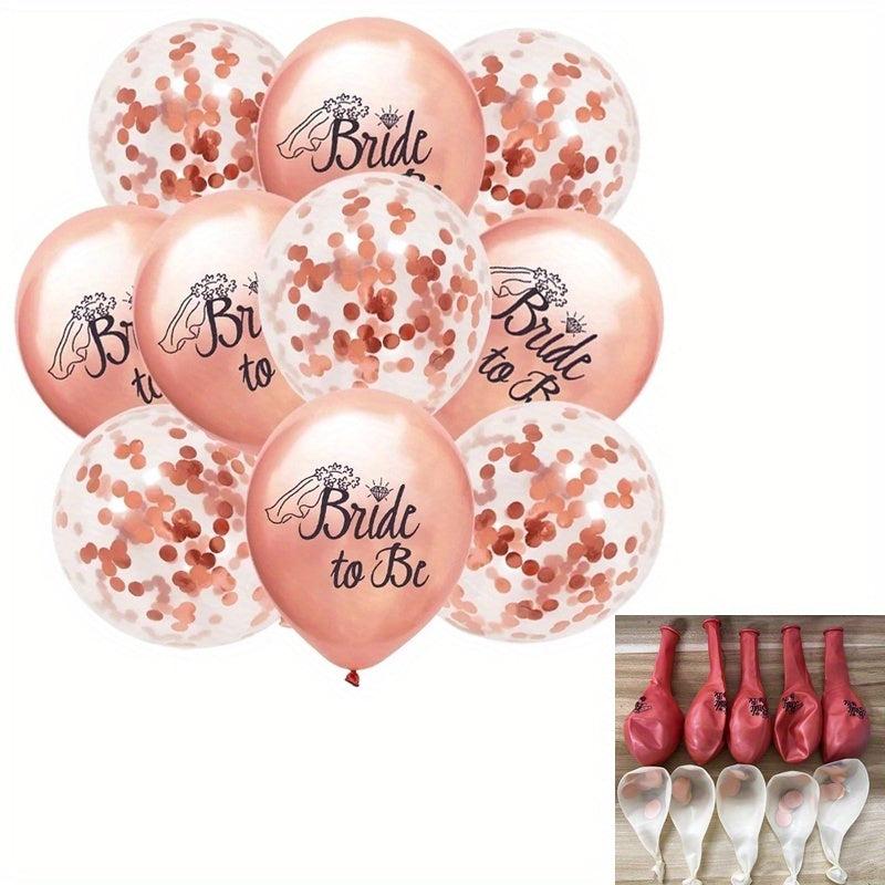 10pcs Team Bride Latex Balloons Bachelorette Hen Party Decor