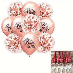 10pcs Team Bride Latex Balloons Bachelorette Hen Party Decor