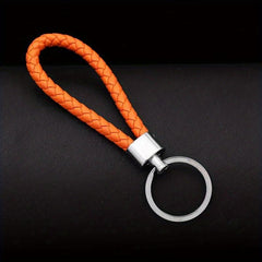 Faux Leather Key Chain Braided Rope Keychain Car Pendant Accessories