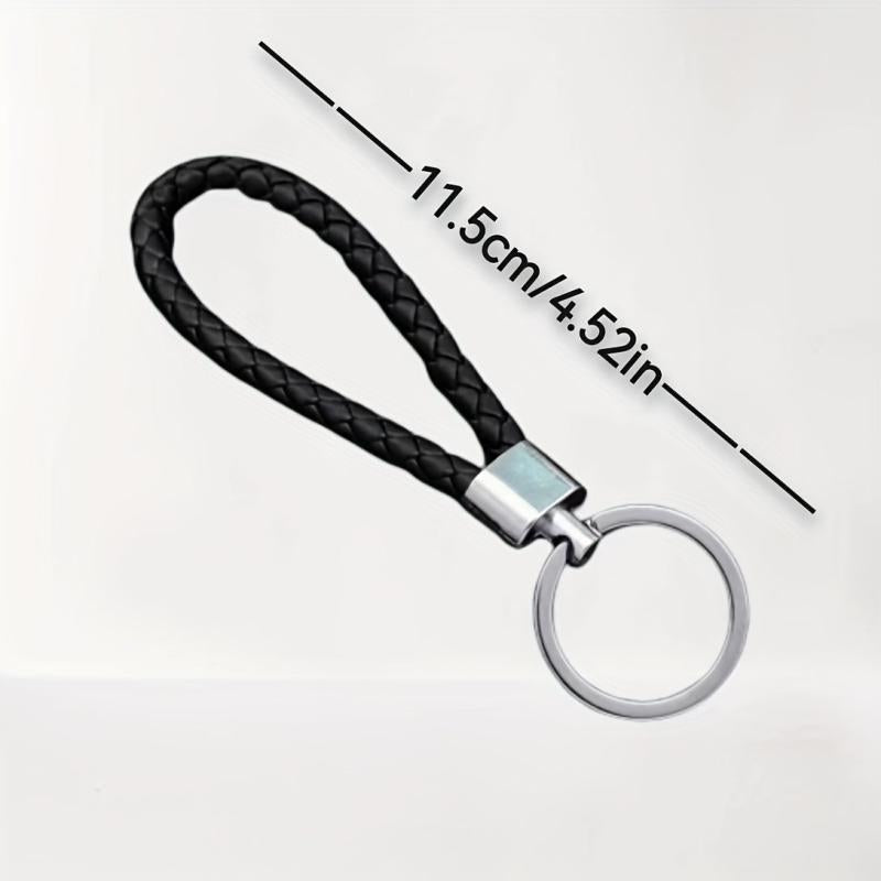 Faux Leather Key Chain Braided Rope Keychain Car Pendant Accessories