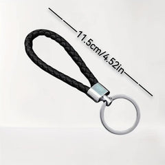 Faux Leather Key Chain Braided Rope Keychain Car Pendant Accessories