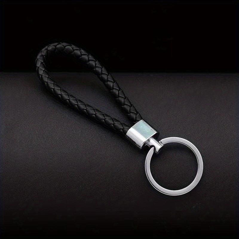 Faux Leather Key Chain Braided Rope Keychain Car Pendant Accessories
