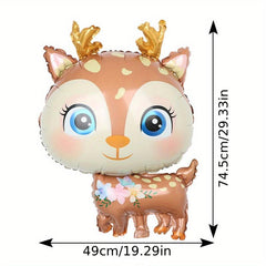 1pc 73 Plum Deer Aluminum Film Balloons Jungle Animal Theme Party Decoration