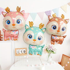 1pc 73 Plum Deer Aluminum Film Balloons Jungle Animal Theme Party Decoration