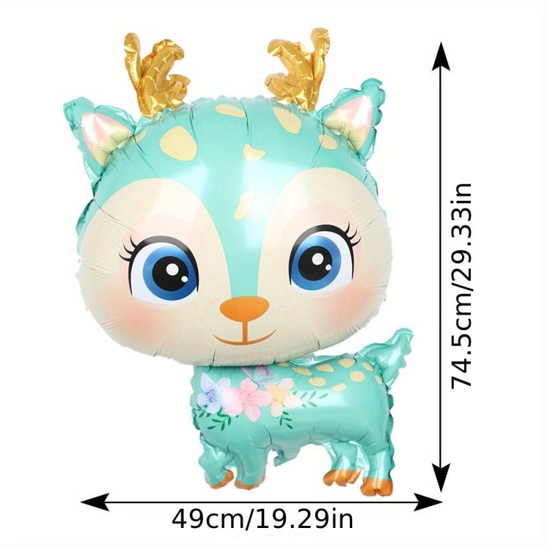 1pc 73 Plum Deer Aluminum Film Balloons Jungle Animal Theme Party Decoration