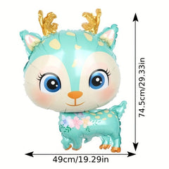 1pc 73 Plum Deer Aluminum Film Balloons Jungle Animal Theme Party Decoration