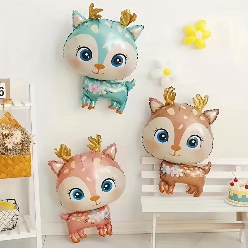 1pc 73 Plum Deer Aluminum Film Balloons Jungle Animal Theme Party Decoration