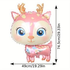 1pc 73 Plum Deer Aluminum Film Balloons Jungle Animal Theme Party Decoration