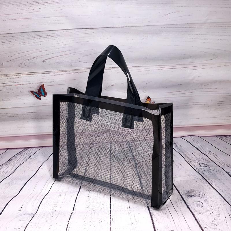 5pcs Transparent Mesh Bags Celebrity Tote Bag Gift Bag Holiday Accessory