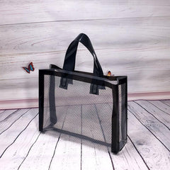5pcs Transparent Mesh Bags Celebrity Tote Bag Gift Bag Holiday Accessory