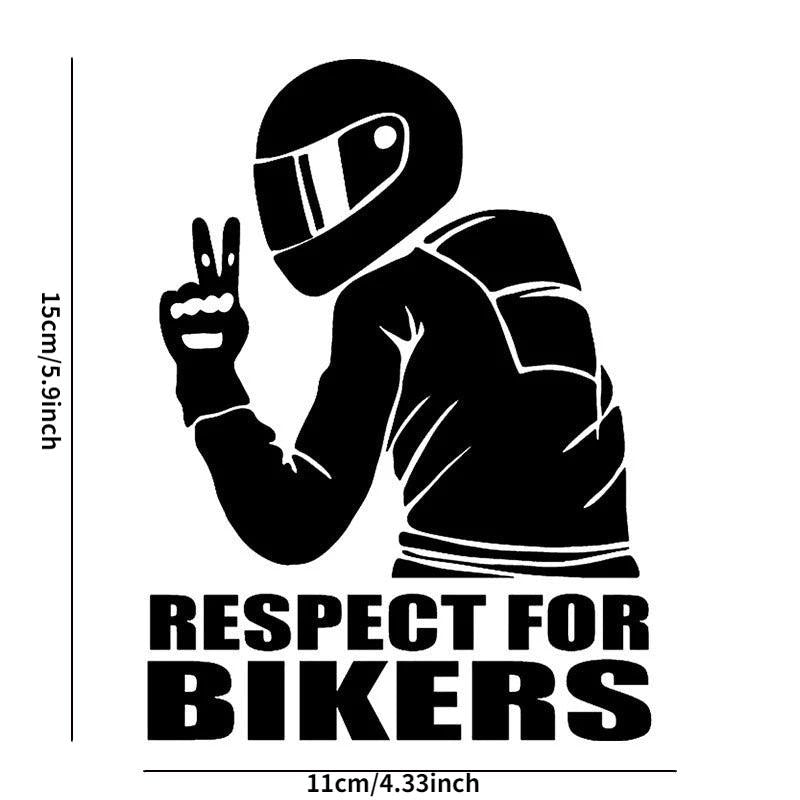 Respect For Bikers Motorcycle Decoration Stickers Car Reflective Stickers