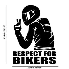 Respect For Bikers Motorcycle Decoration Stickers Car Reflective Stickers