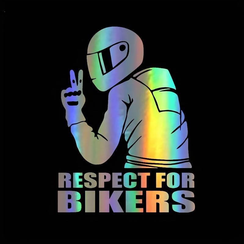 Respect For Bikers Motorcycle Decoration Stickers Car Reflective Stickers