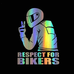 Respect For Bikers Motorcycle Decoration Stickers Car Reflective Stickers