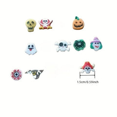 10pcs Halloween Glow Ring Set Glow Brooch Party Decoration Ring