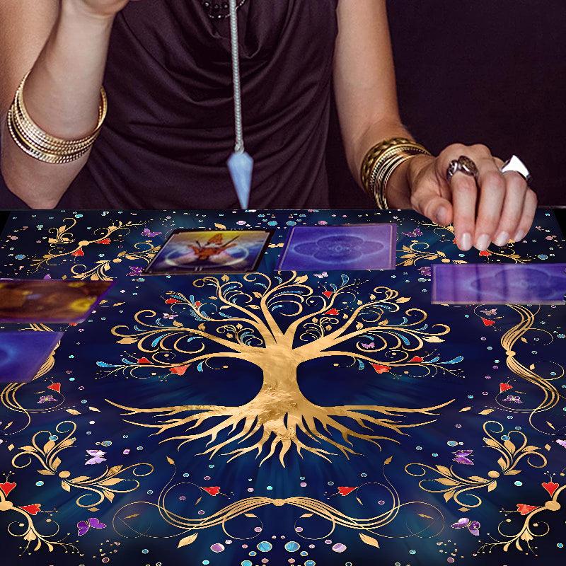 2022 Tree Of Life Tarot Card Tablecloth Altar Cloth Pagan Pendulum