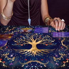 2022 Tree Of Life Tarot Card Tablecloth Altar Cloth Pagan Pendulum