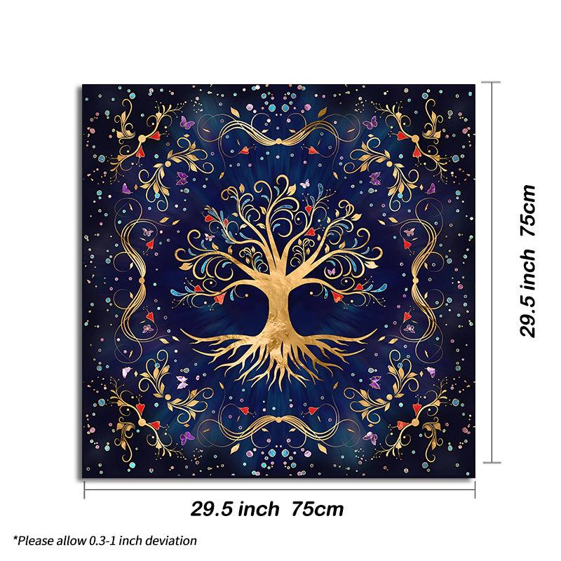 2022 Tree Of Life Tarot Card Tablecloth Altar Cloth Pagan Pendulum