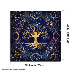 2022 Tree Of Life Tarot Card Tablecloth Altar Cloth Pagan Pendulum
