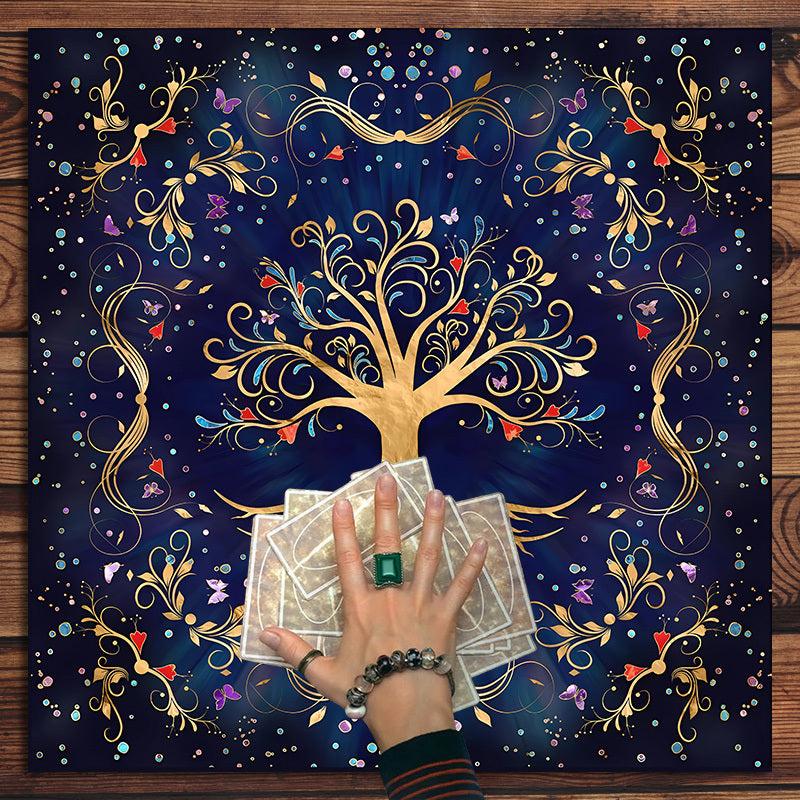 2022 Tree Of Life Tarot Card Tablecloth Altar Cloth Pagan Pendulum