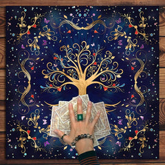 2022 Tree Of Life Tarot Card Tablecloth Altar Cloth Pagan Pendulum