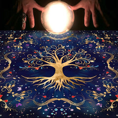 2022 Tree Of Life Tarot Card Tablecloth Altar Cloth Pagan Pendulum