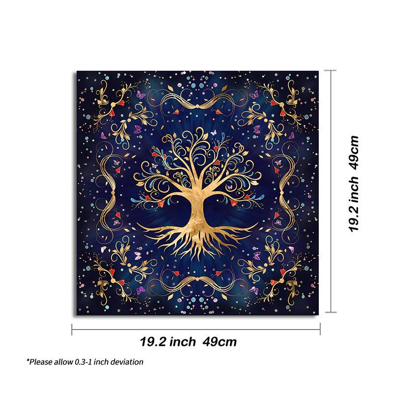 2022 Tree Of Life Tarot Card Tablecloth Altar Cloth Pagan Pendulum